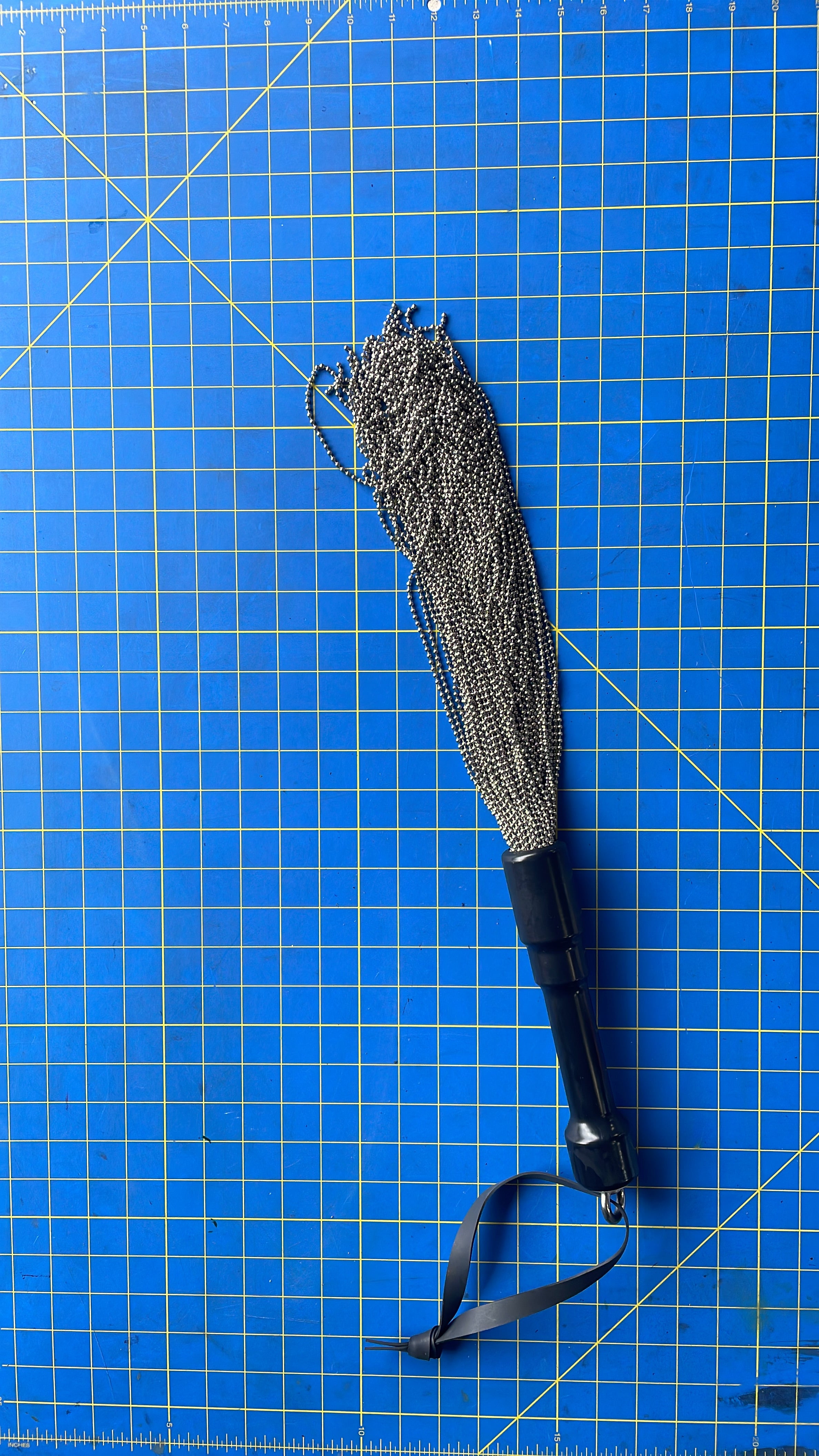 Rubber handled beaded chain