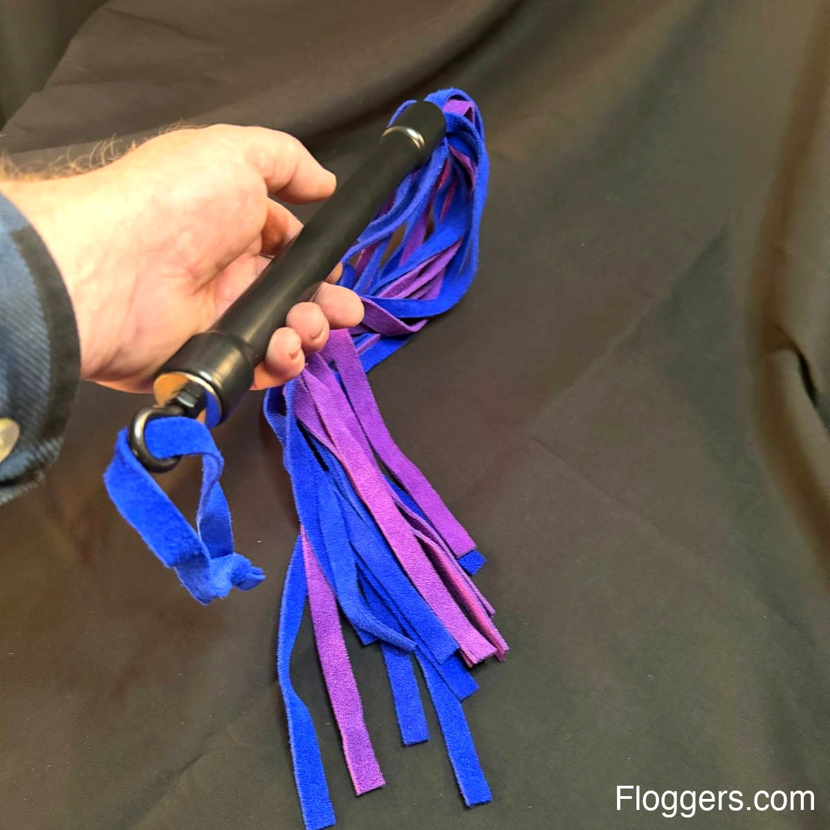Medium Suede Flogger, Blue & Purple