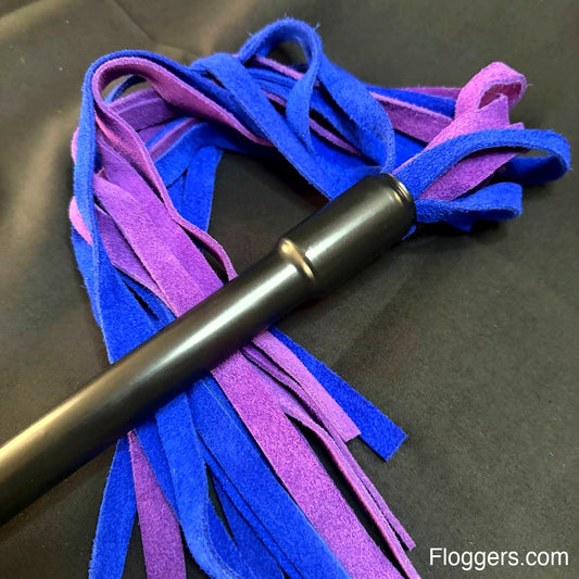 Medium Suede Flogger, Blue & Purple