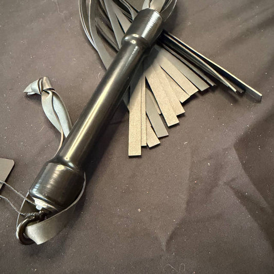 Large One Piece PVC Handle Flogger with 16" Rubber Falls and 8" Handle