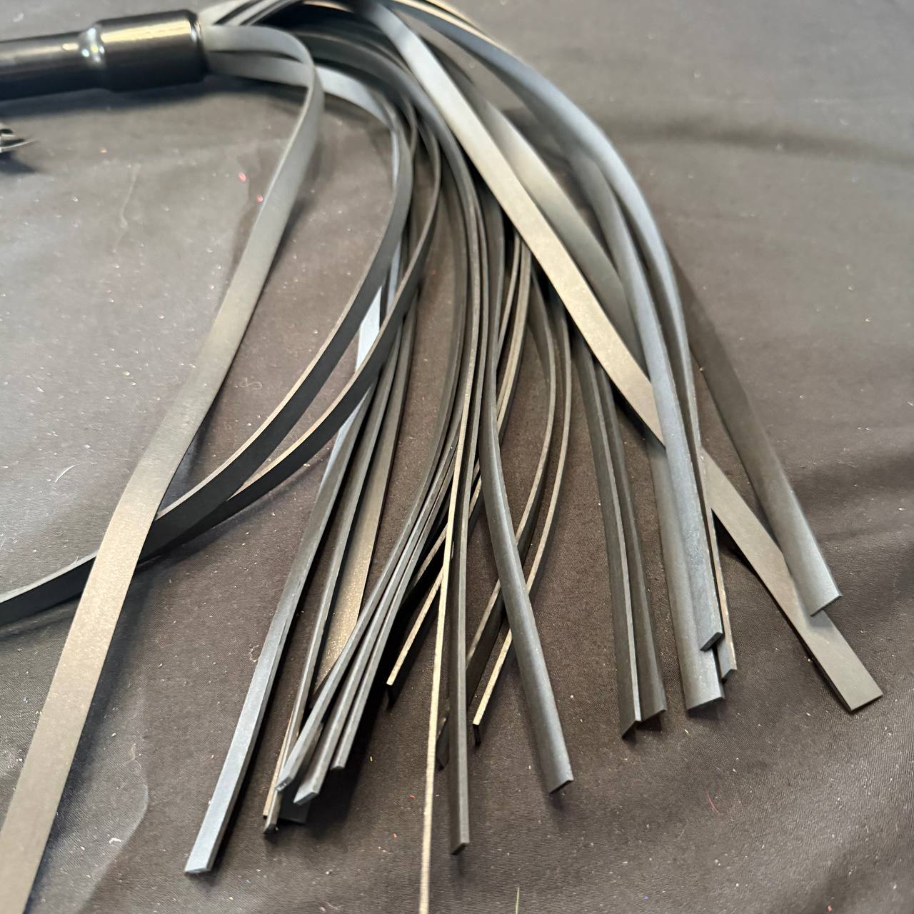 Large One Piece PVC Handle Flogger with 16" Rubber Falls and 8" Handle