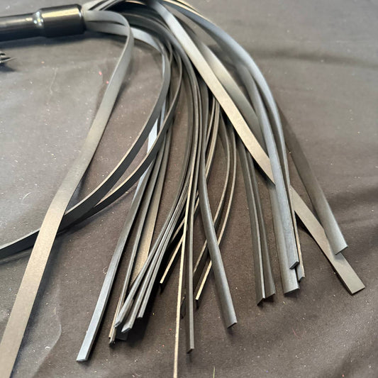 Large One Piece PVC Handle Flogger with 16" Rubber Falls and 8" Handle