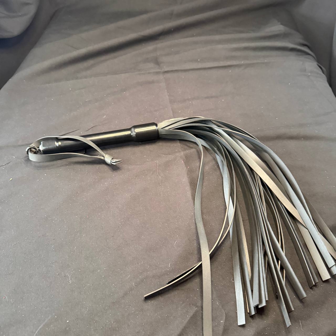 Large One Piece PVC Handle Flogger with 16" Rubber Falls and 8" Handle