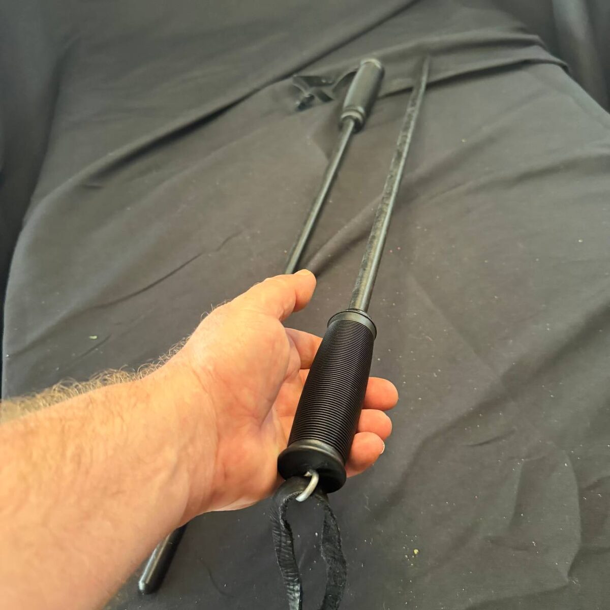 26" x 1/2" Black Poly Cane with 5" Handle